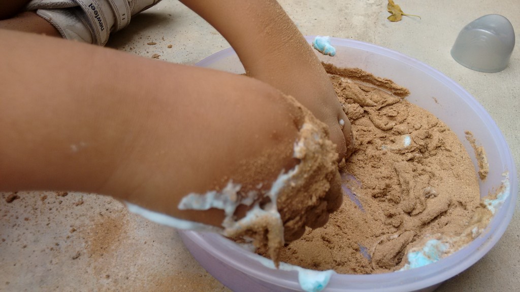 DIY foam sand