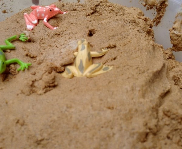 2 Ingredient DIY sensory foam sand