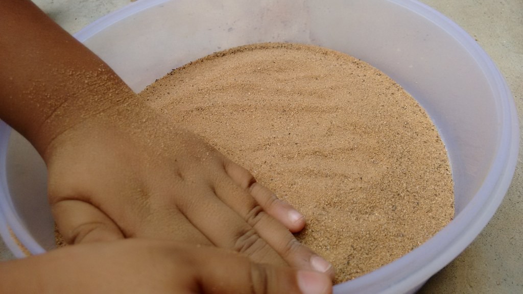 DIY foam sand