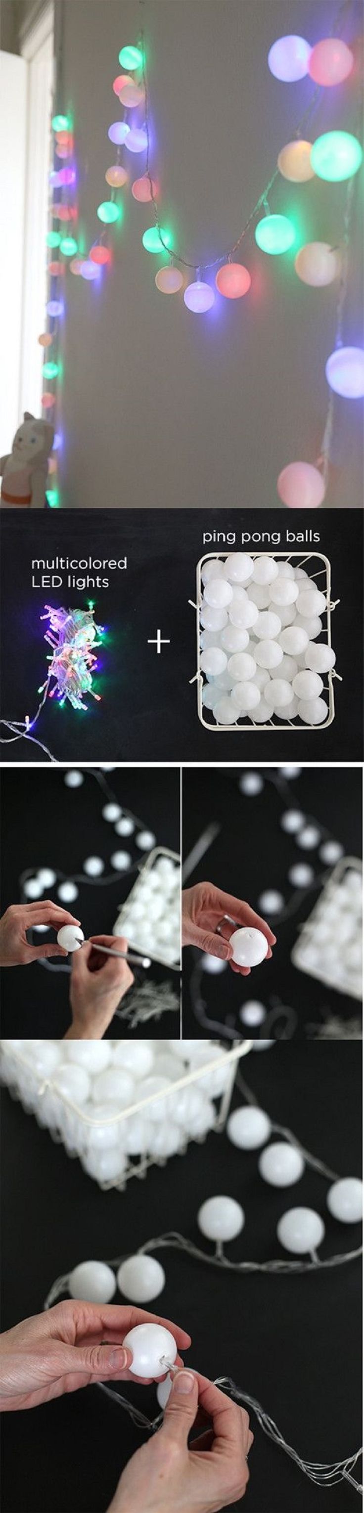 Such gorgeous ping-pong lights! Great for the outdoors! 