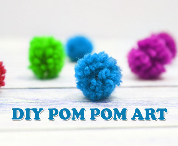 DIY Pom Pom And WaterColour Art For Kids