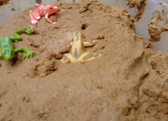 2 Ingredient DIY sensory foam sand