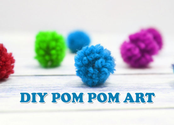 DIY Pom Pom And WaterColour Art For Kids